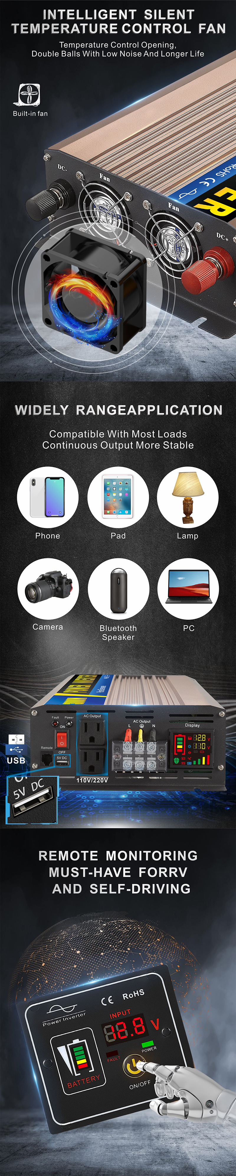 中性款 3000W w 逆 变器 详情 页 2