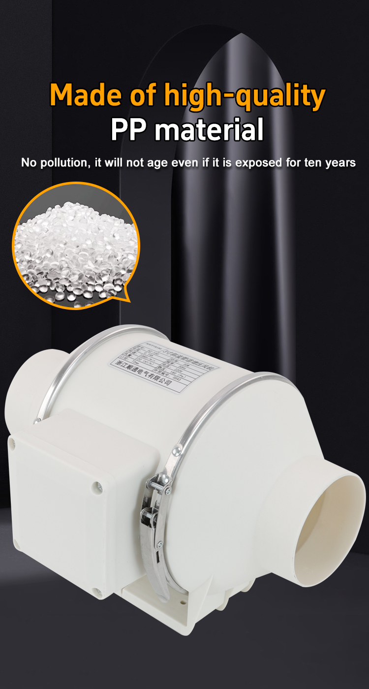 ST-100 비스듬한 흐름 파이프 라인 부스터 팬 