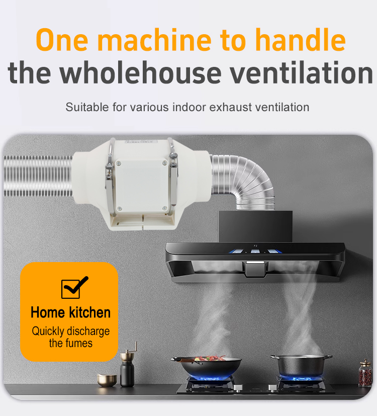 ST-100H 대각선 흐름 파이프 라인 부스터 팬 