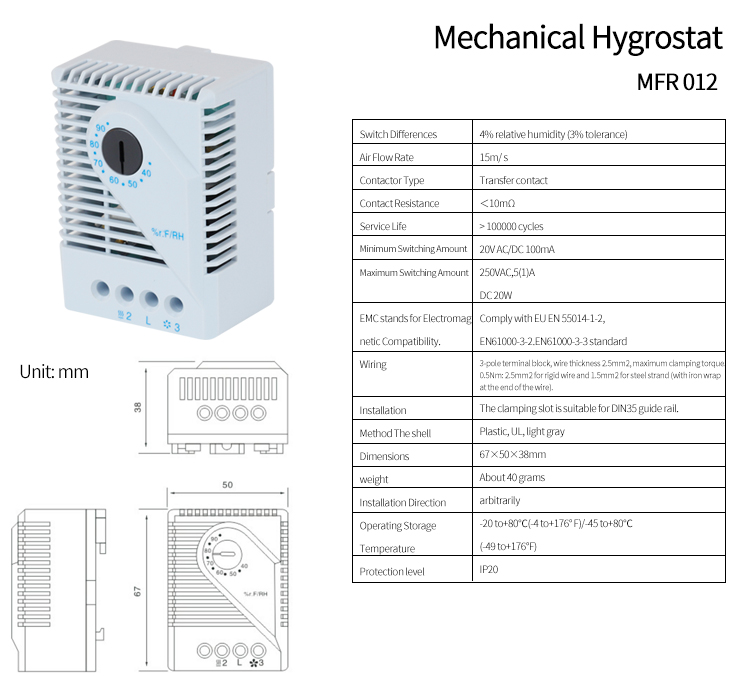 MFR 012 매개 변수 테이블