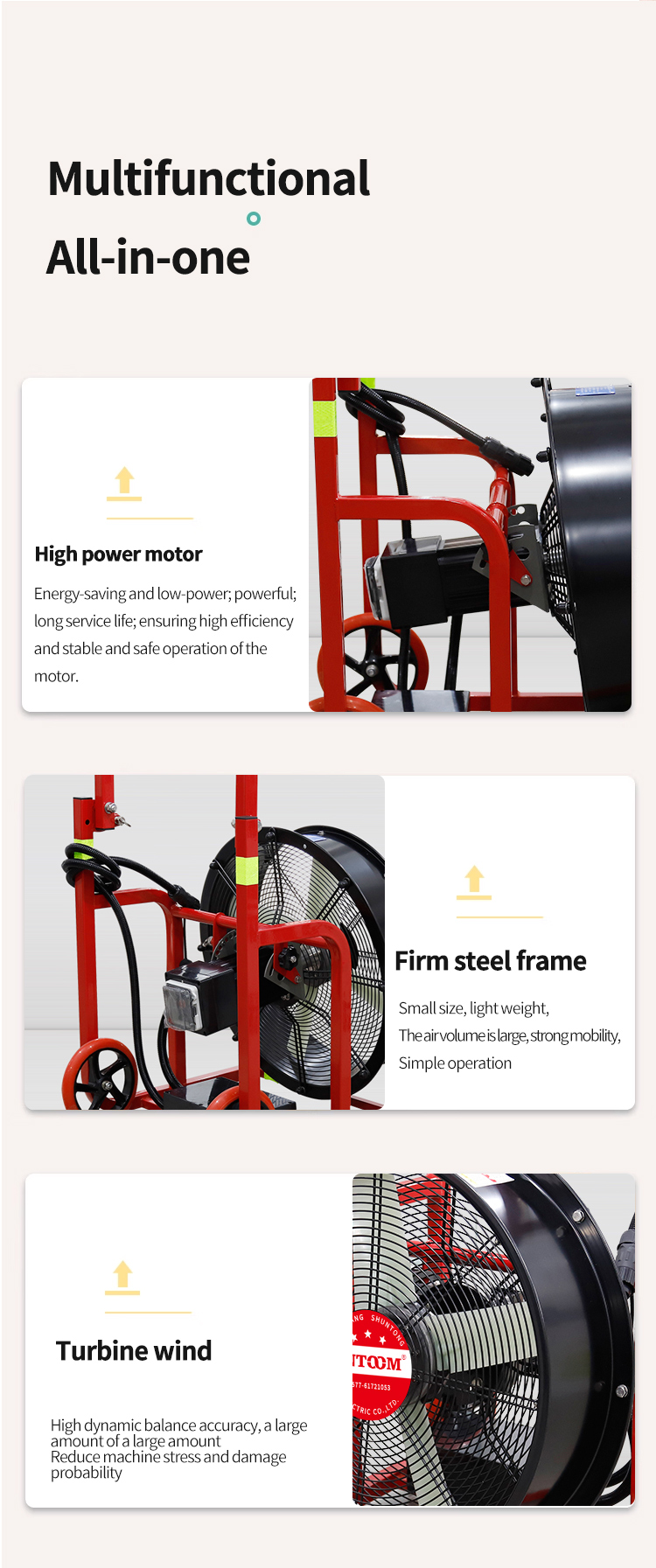 배터리 구동 모바일 연기 엑스트라버 제품 세부 사항