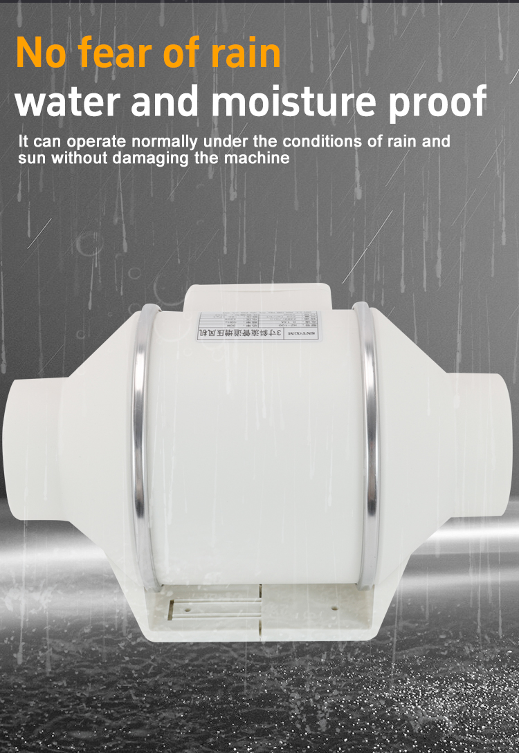 ST-100 비스듬한 흐름 파이프 라인 부스터 팬