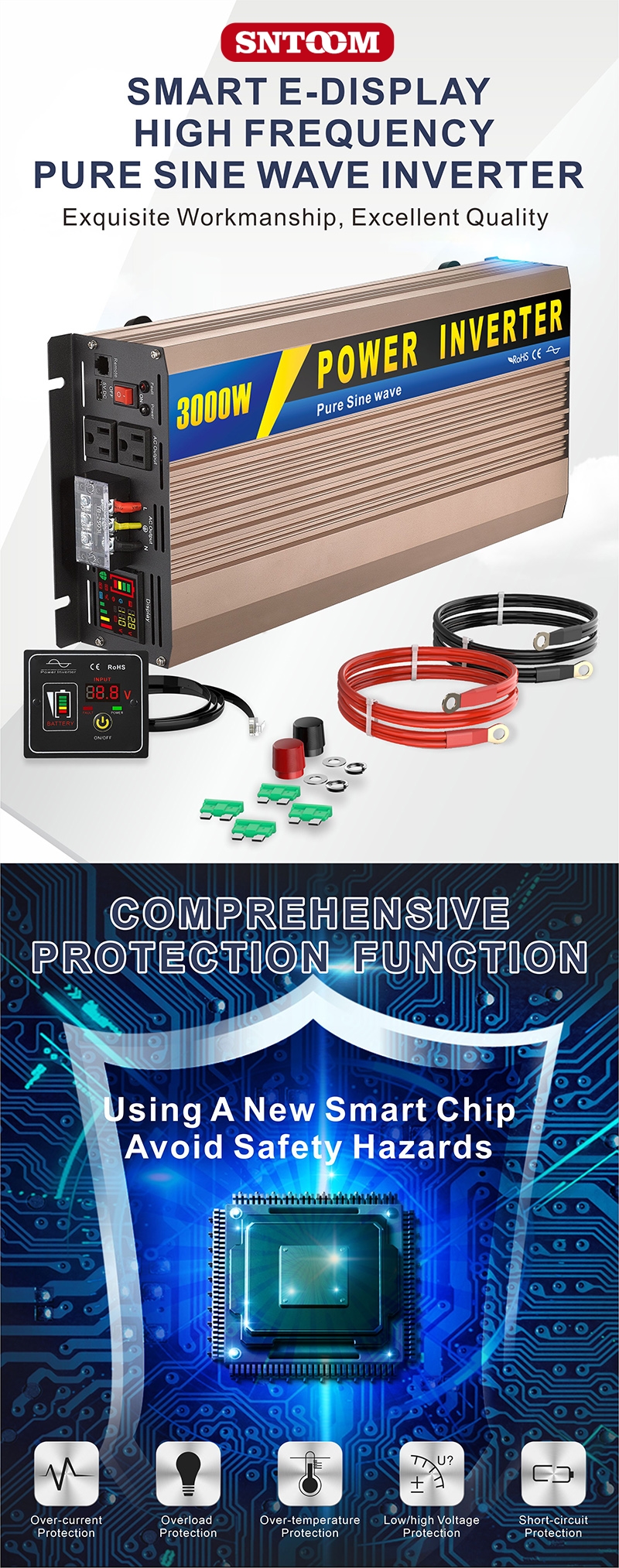 中性款 3000W w 逆 变器 详情 页 1