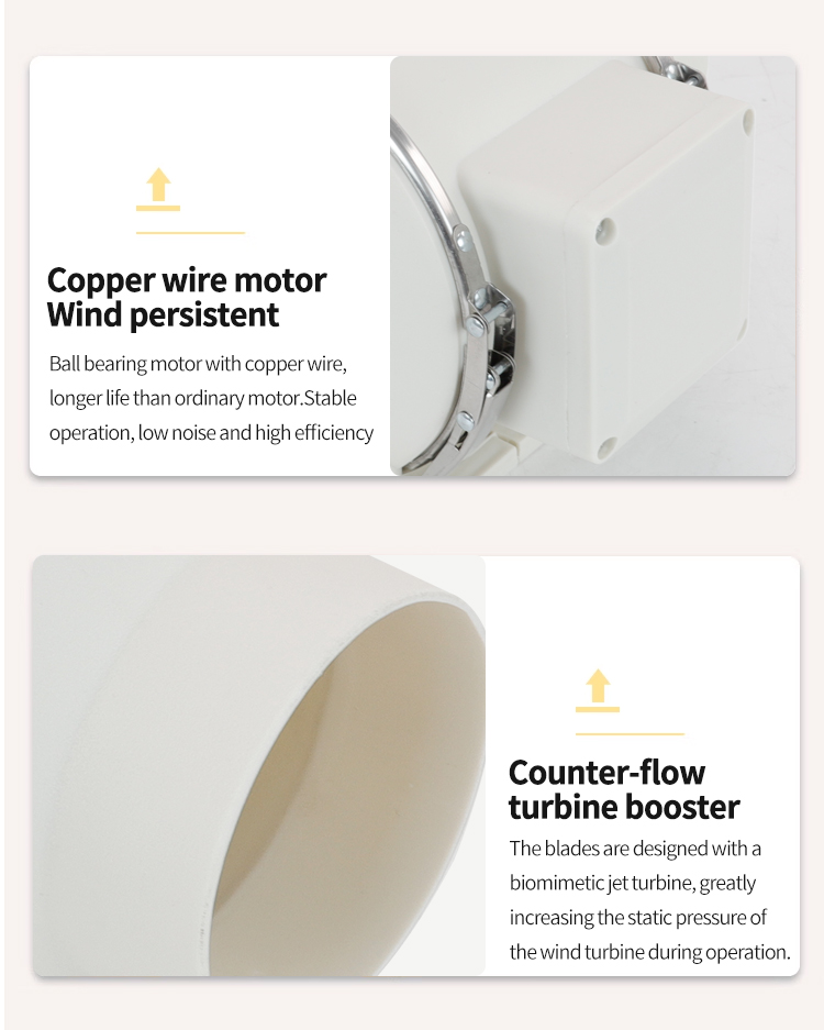 ST-100 비스듬한 유량 파이프 라인 부스터 팬 