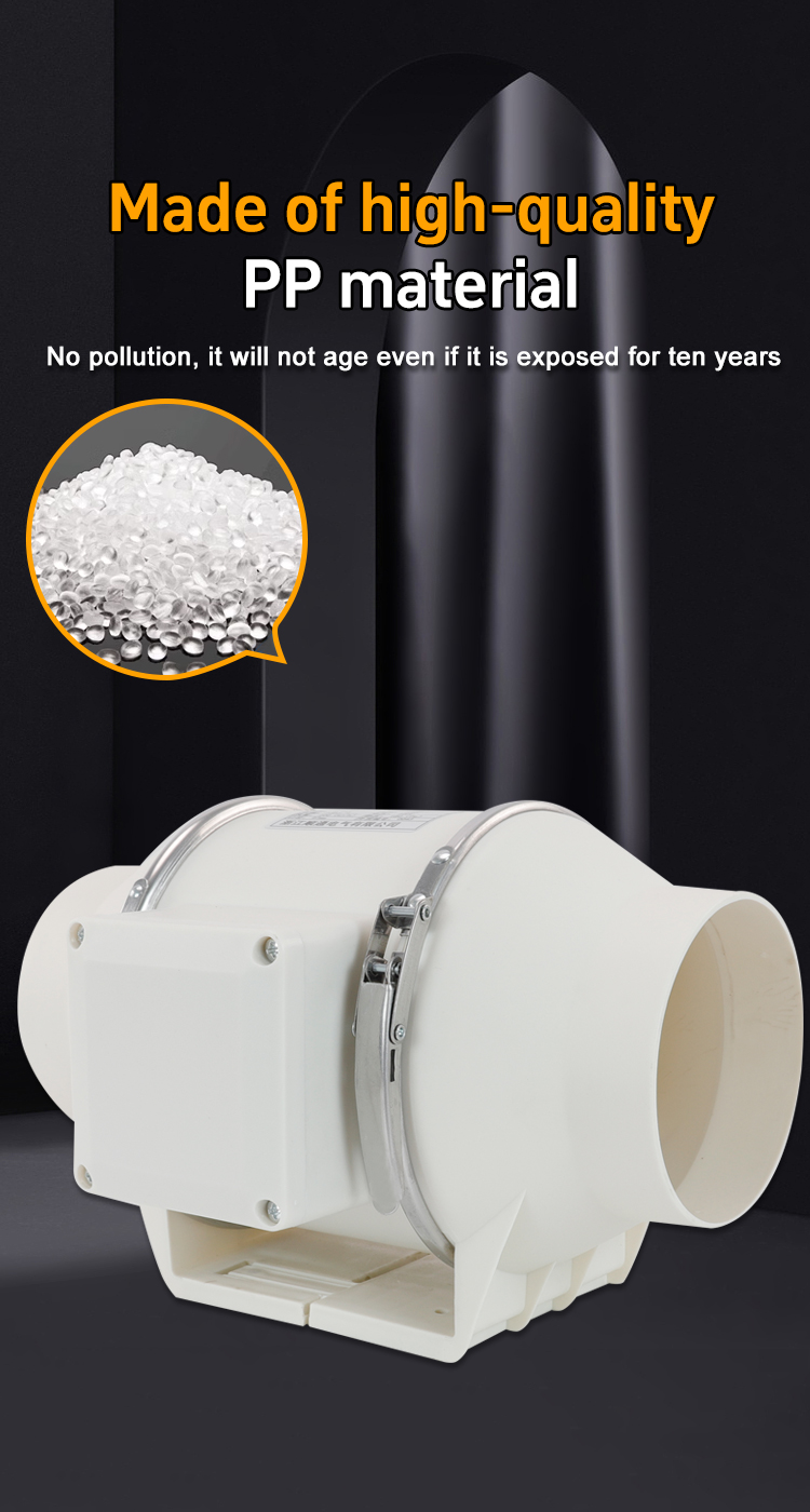 ST-100H 대각선 유량 파이프 라인 부스터 팬 