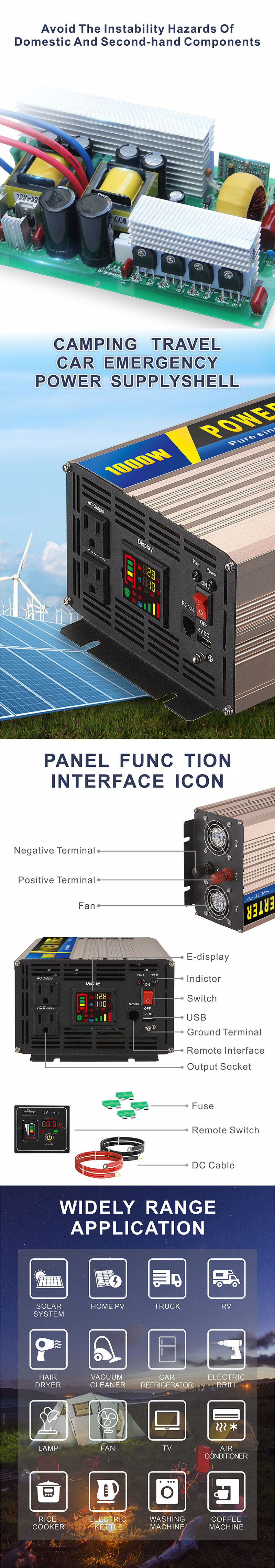 中性款 1000w w 逆 变器 详情 页 4