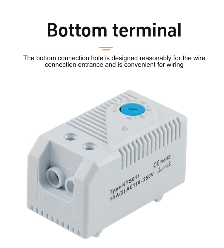 온도 컨트롤러의 측면도 온도 컨트롤러 