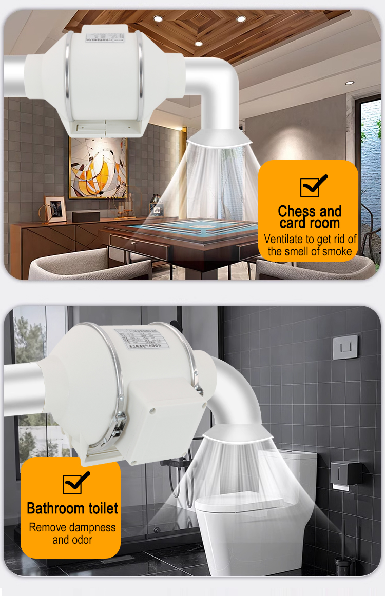 ST-100 비스듬한 유량 파이프 라인 팬 